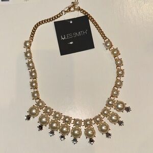 Jules Smith Gold Necklace with Cream Pearls